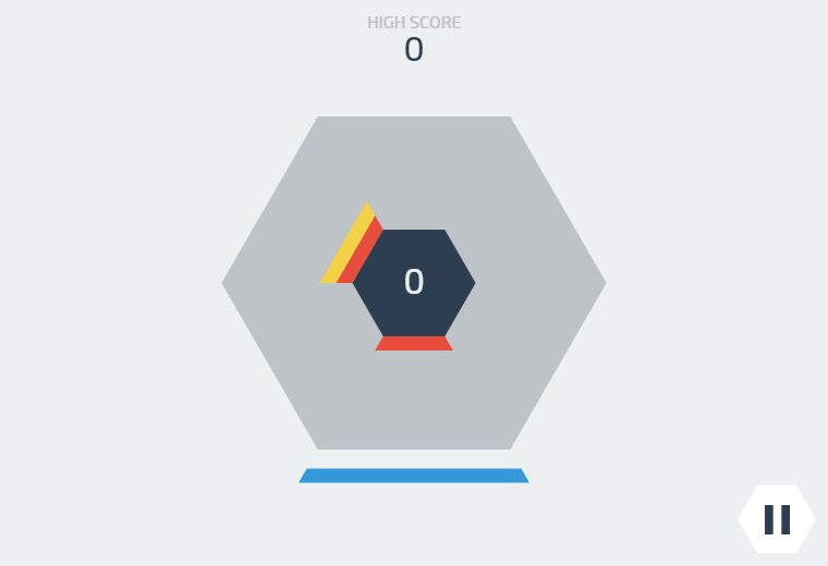 Hextris gameplay