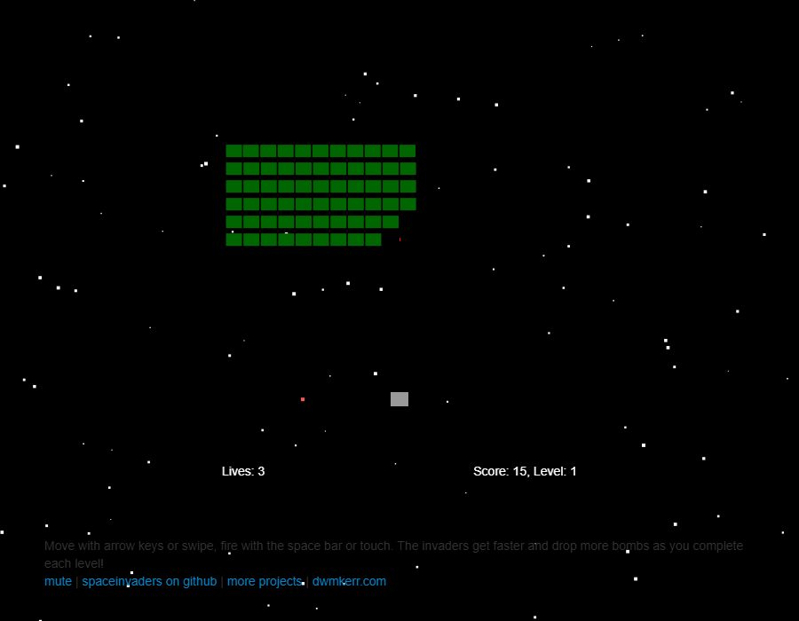 Space Invaders gameplay